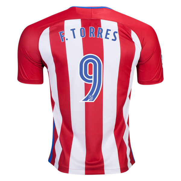 2016-7 Atlético Madrid #9 Fernando Torres Home Soccer Jersey